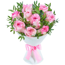 Букет ніжно-рожевих троянд